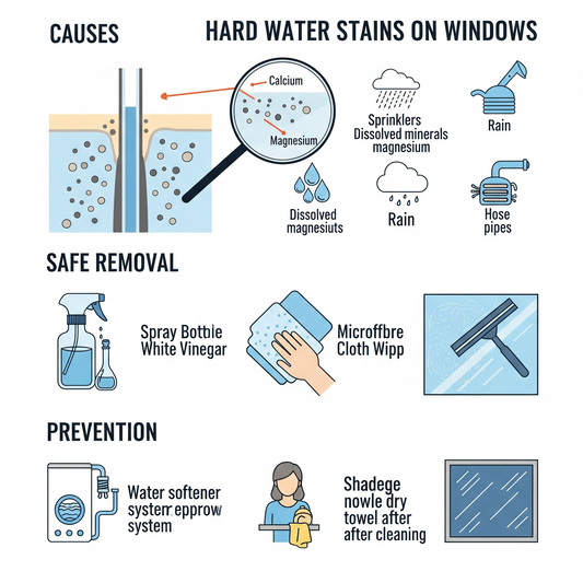 Hard Water Stains on Windows: Causes, Prevention & Removal