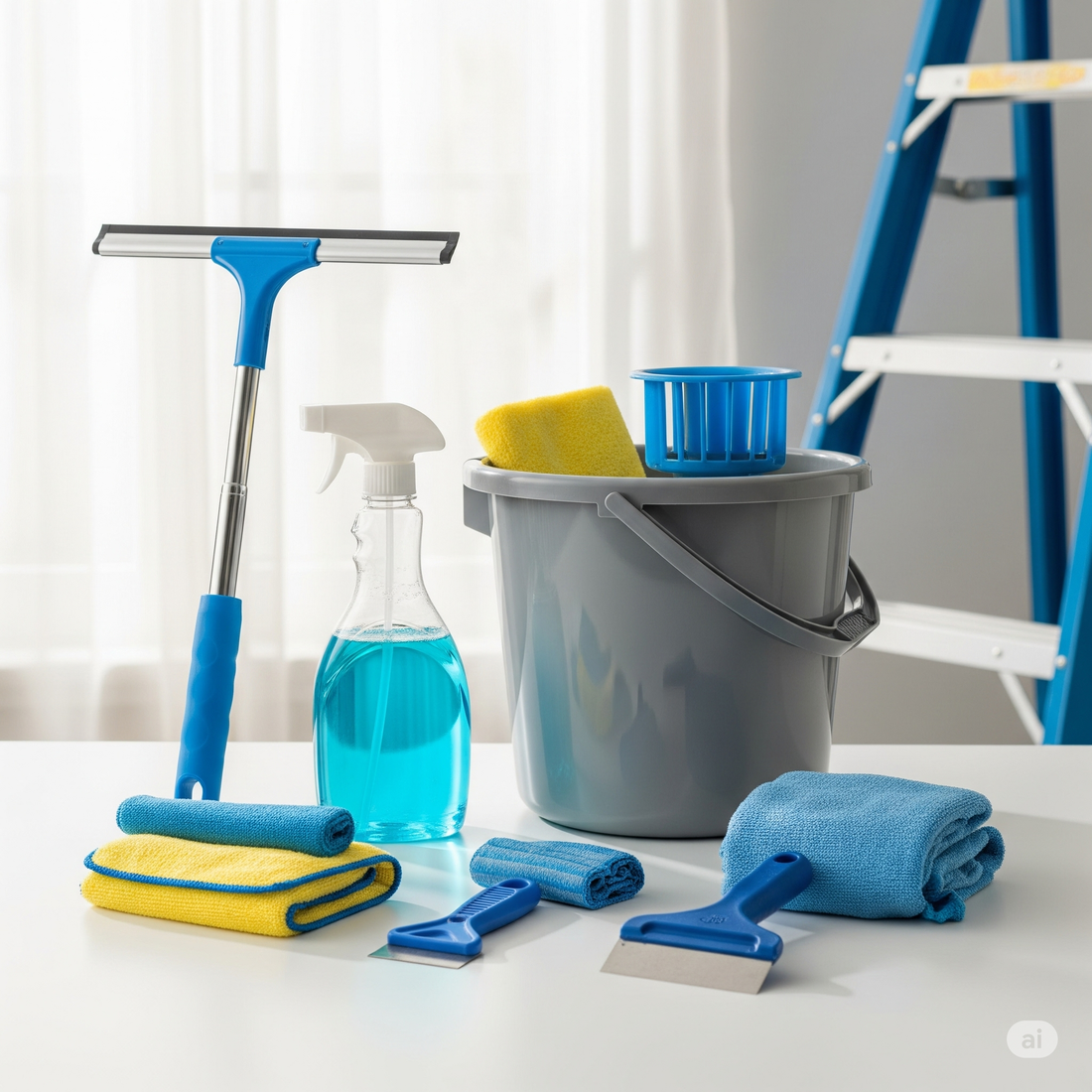 Tools used in window cleaning