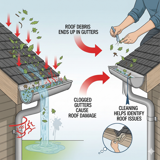 The Link Between Roof Maintenance and Gutter Cleaning