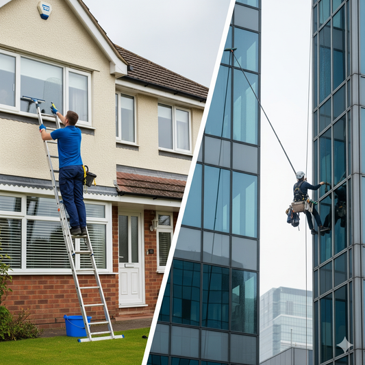 Residential vs Commercial Window Cleaning: What’s the Difference?